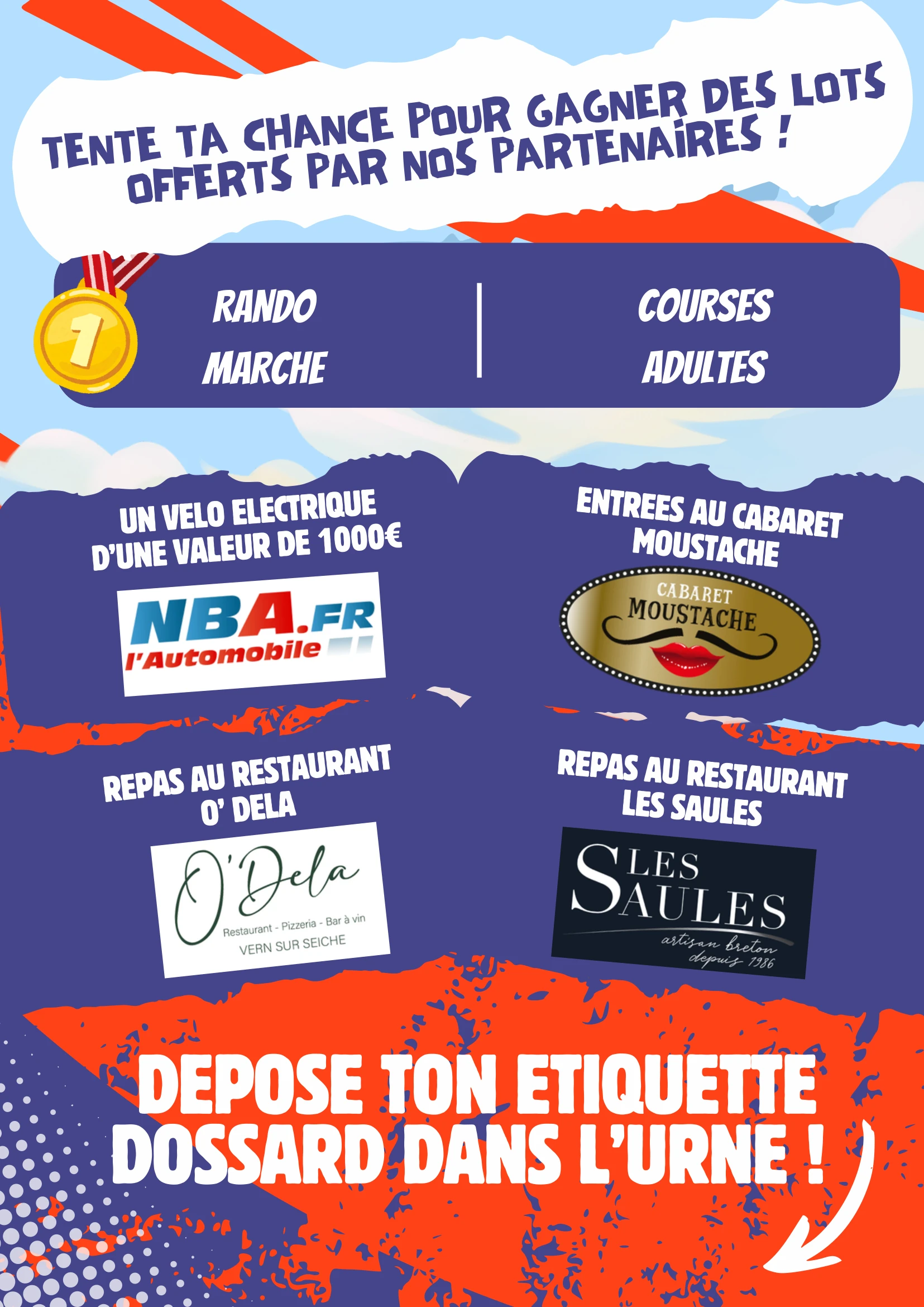 Tente ta chance pour gagner des lots offerts par nos partenaires